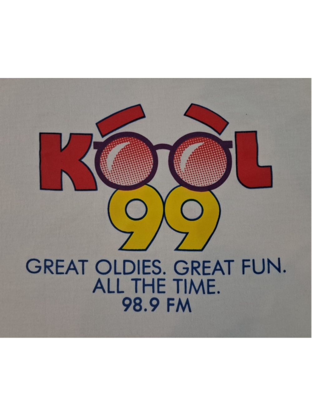 Vintage 80s KOOL 98.9FM Oldies XL T-shirt Single Stitch Screen Stars USA EUC - Picture 4 of 8